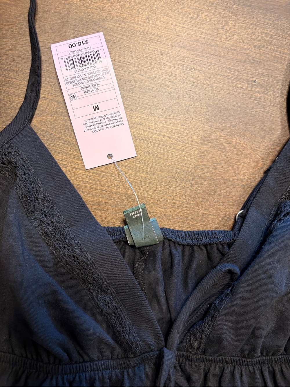 Mossimo Supply Co. Black Lace-Trim Adjustable Camisole - Picture 2 of 4